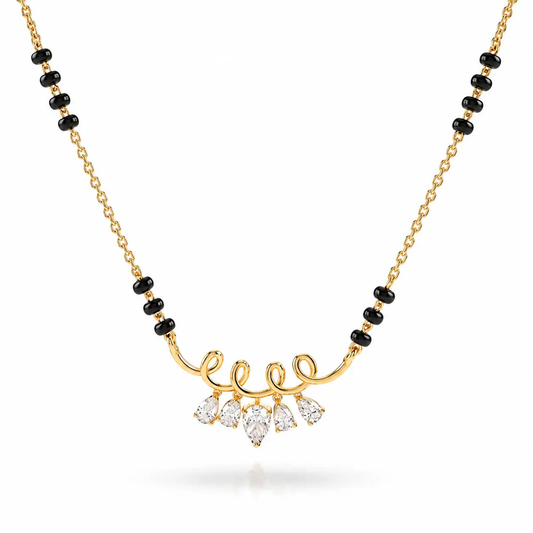Floral Arc Mangalsutra | Gold Vermeil