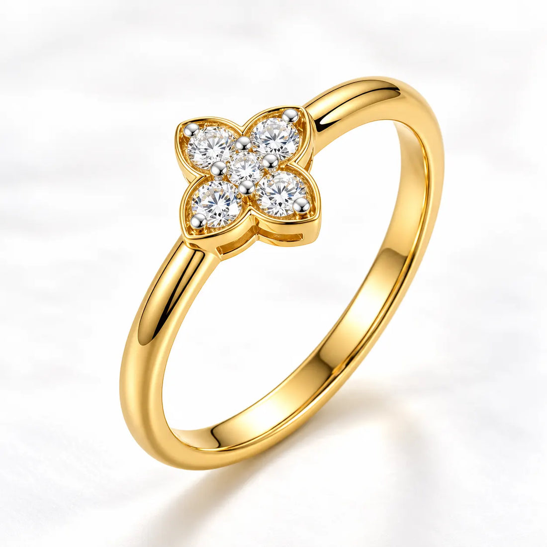 Floret Diamond Moissanite Vermeil ring