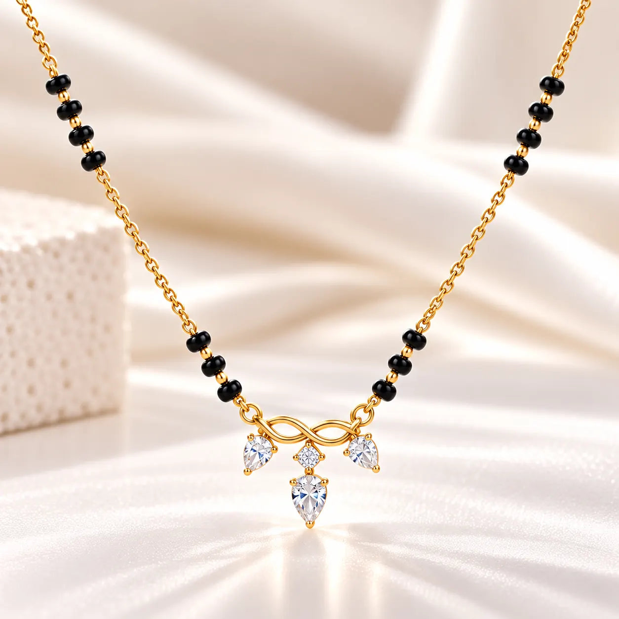 Pear Drop Mangalsutra | Gold Vermeil
