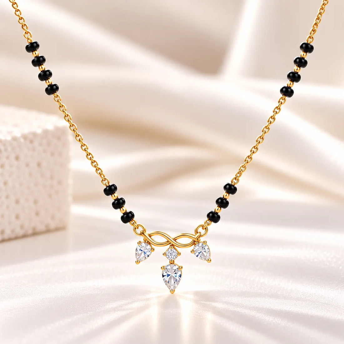 Pear Drop Mangalsutra | Gold Vermeil