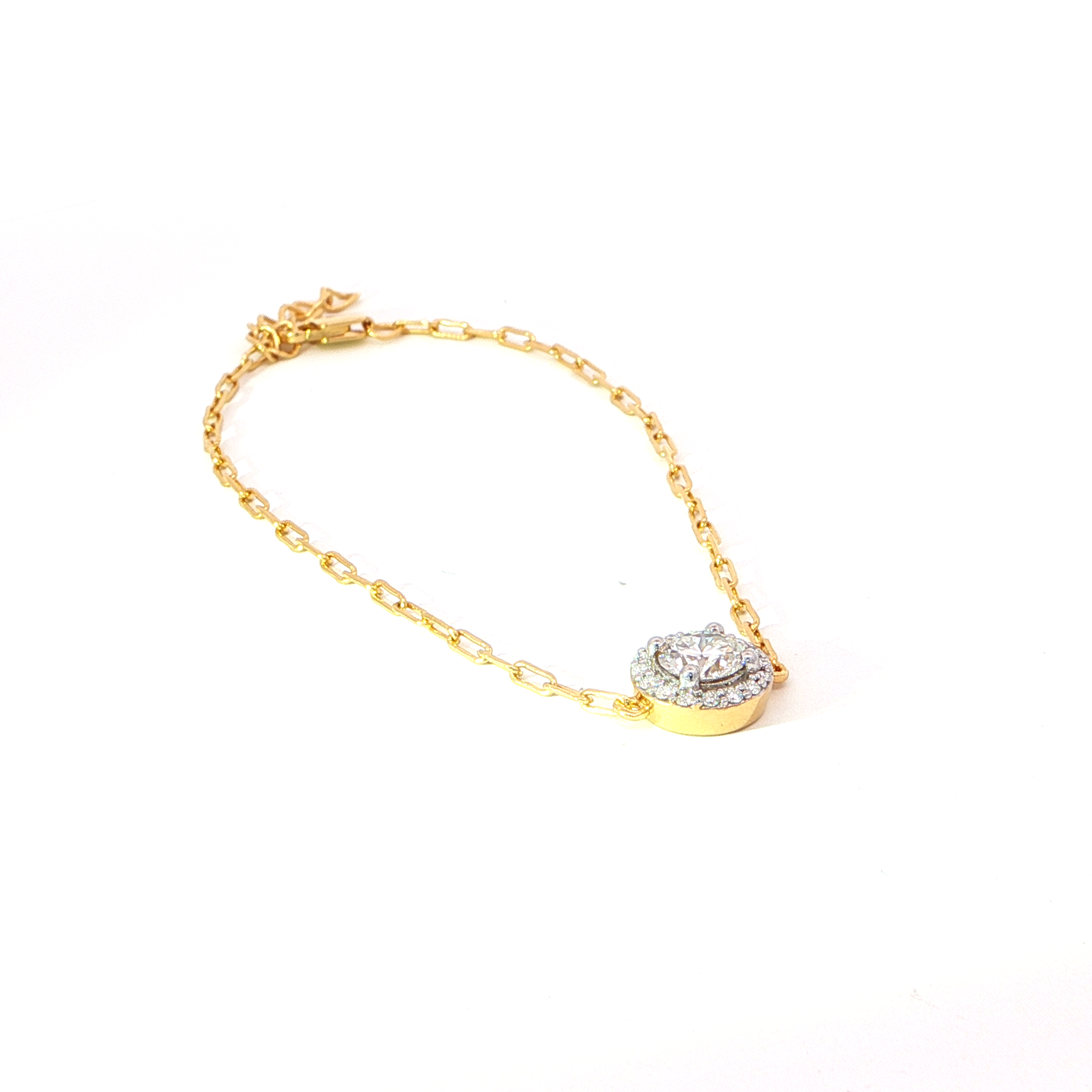 Solitaire Diamond Charm Bracelet