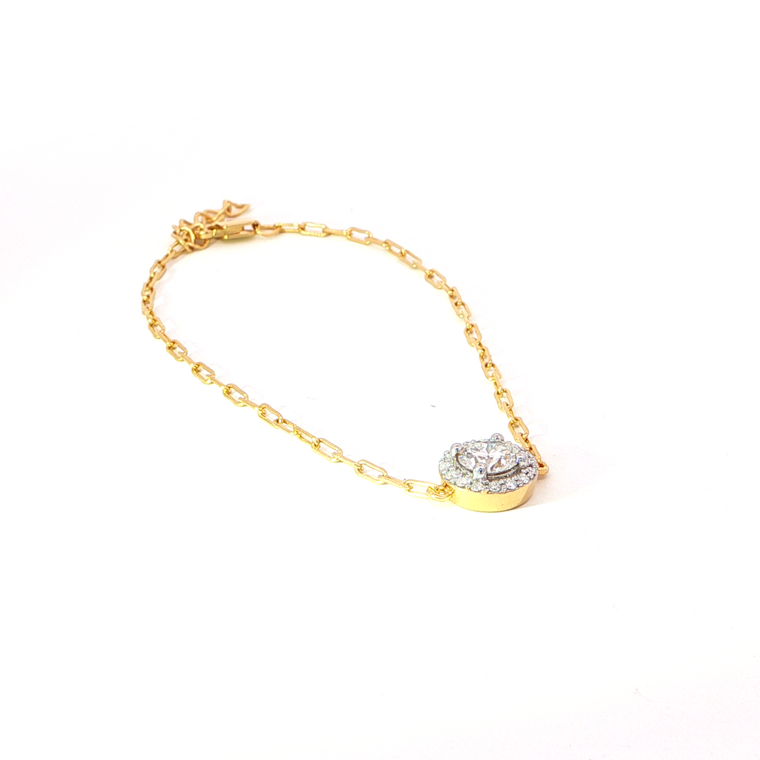 Solitaire Diamond Charm Bracelet