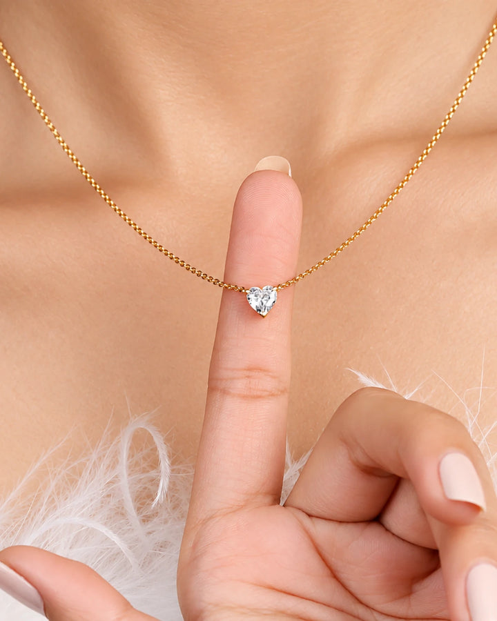 Heart Solitaire Pendant