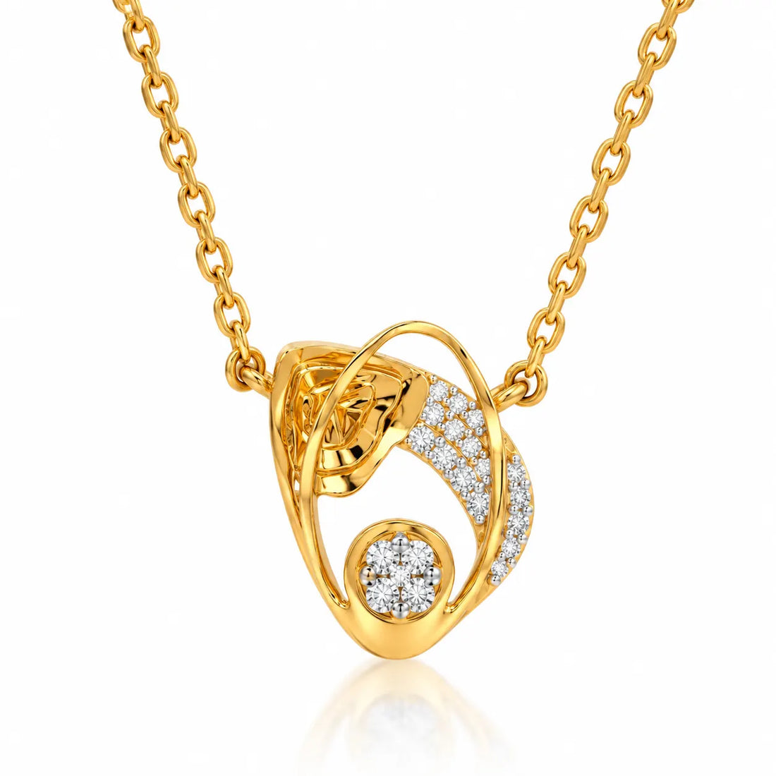 Golden Orbit Moissanite Pendant