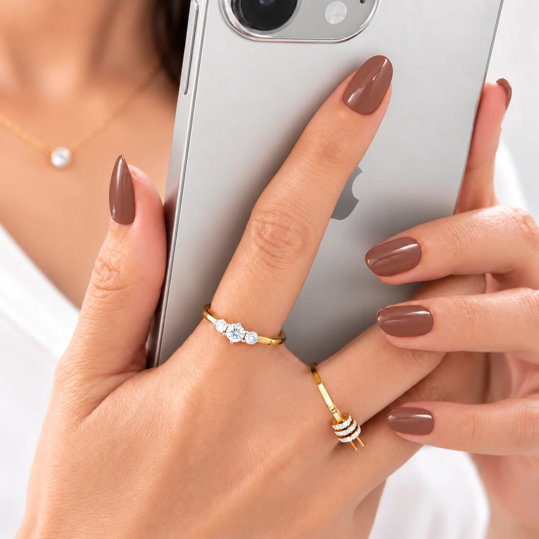 Arelina Moissanite Diamond Vermeil ring