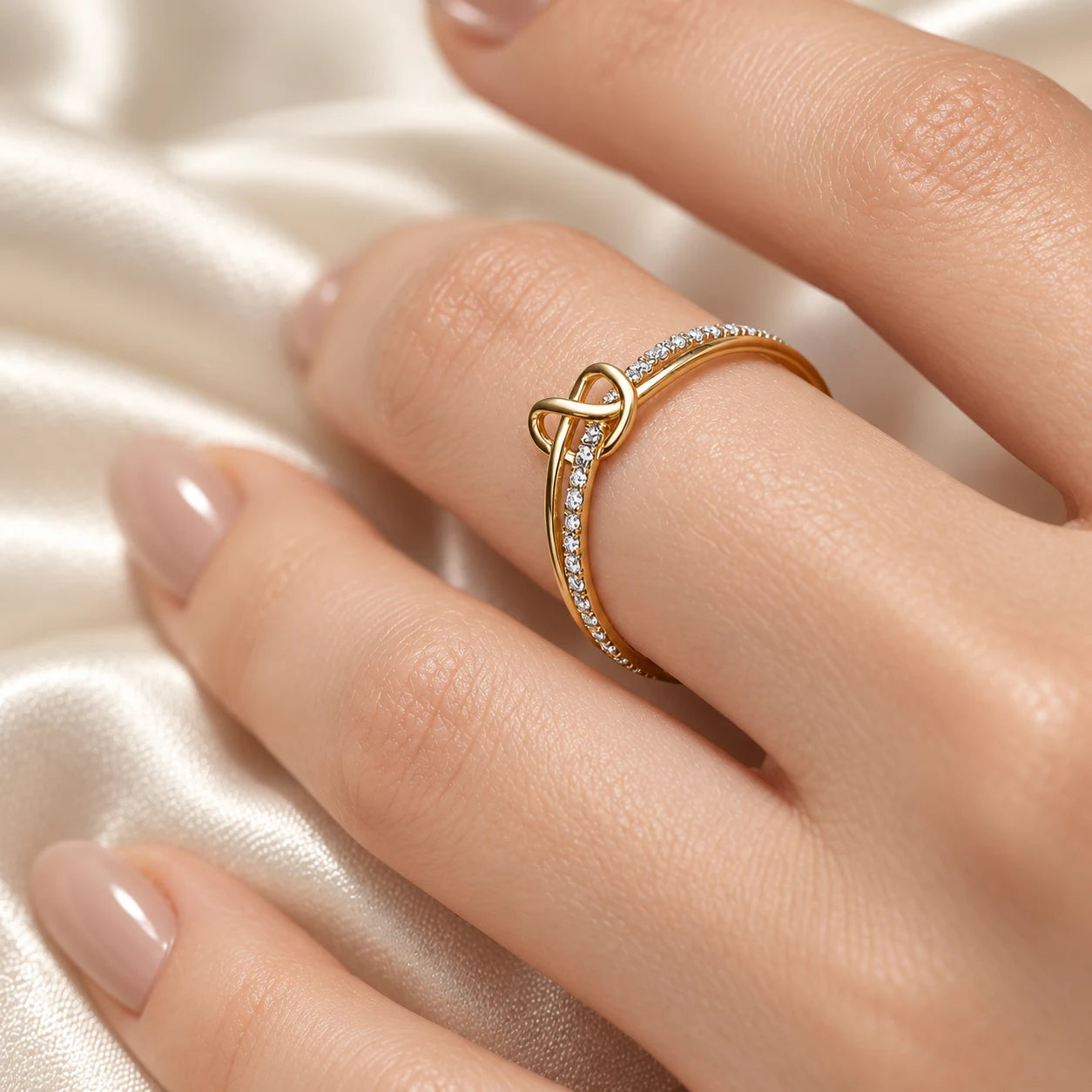 Gold Plated Knot Ring