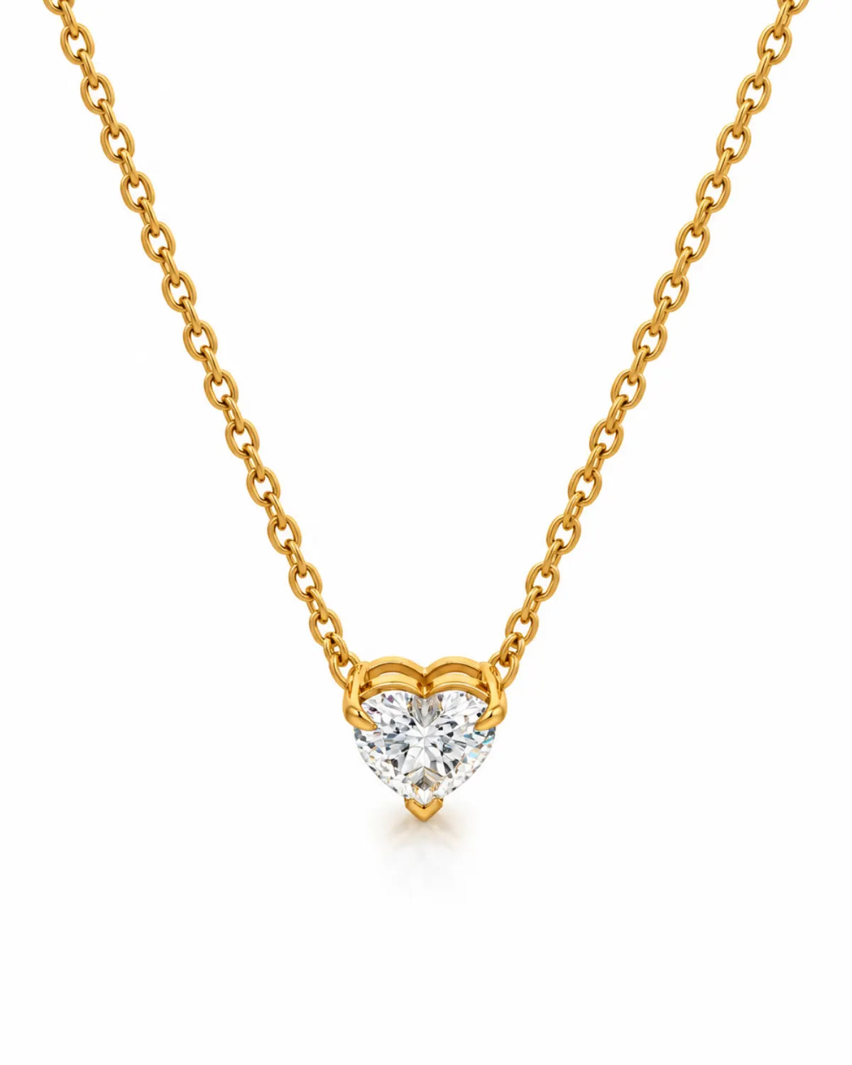 Heart Solitaire Pendant