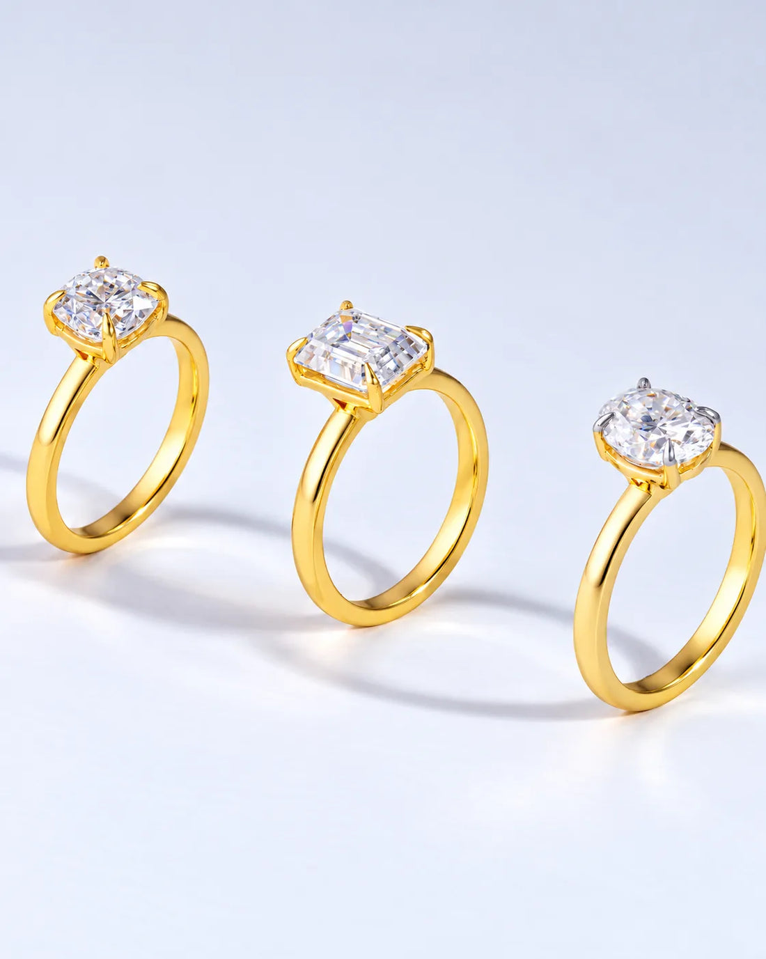2ct Oval cut Solitaire ring | Gold Vermeil