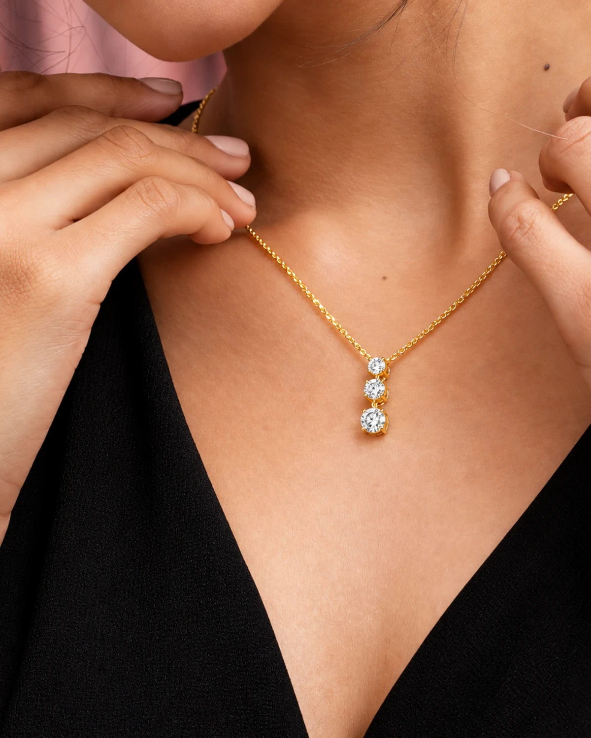 Trio Solitaire Pendant