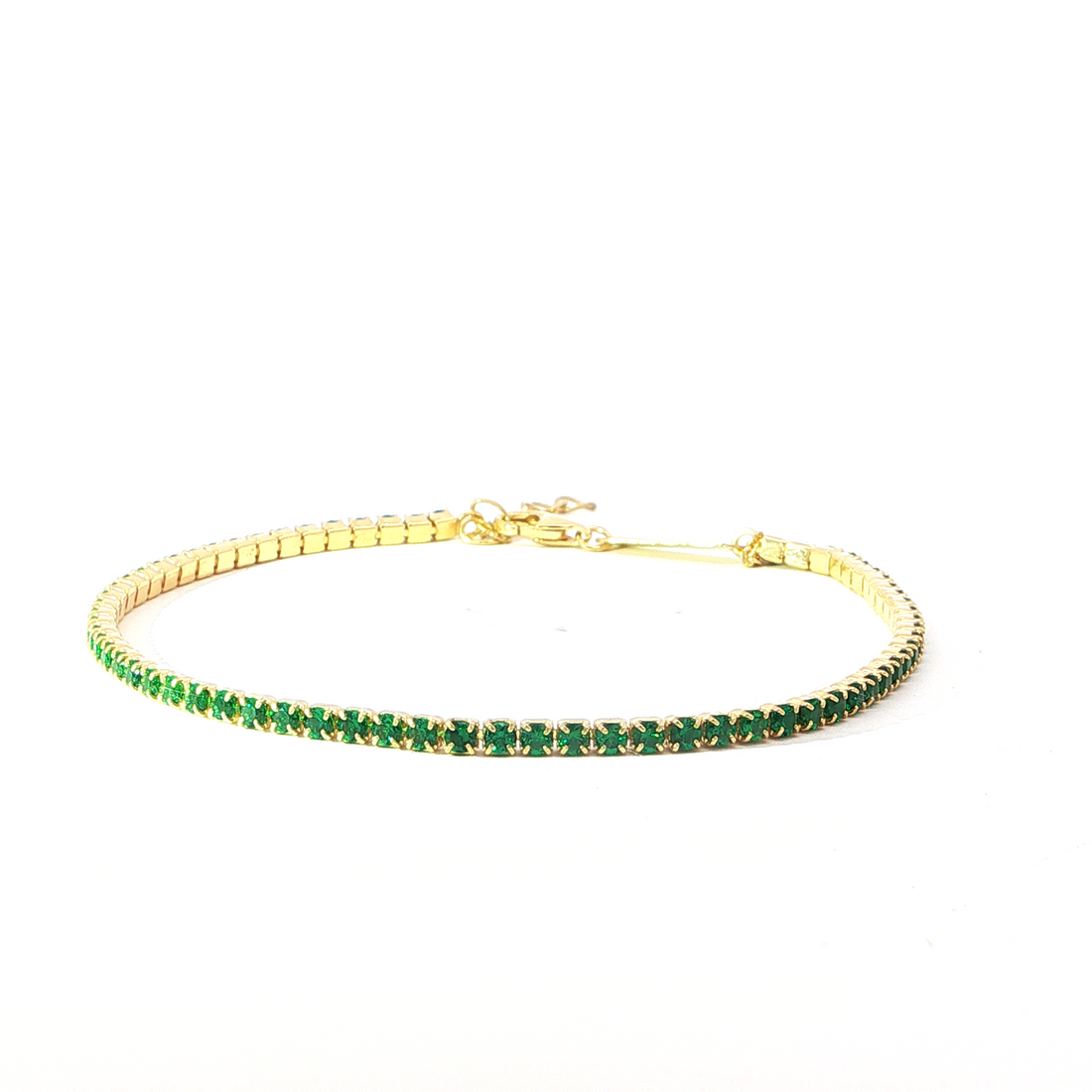 Green Sparkle Tennis Bracelet