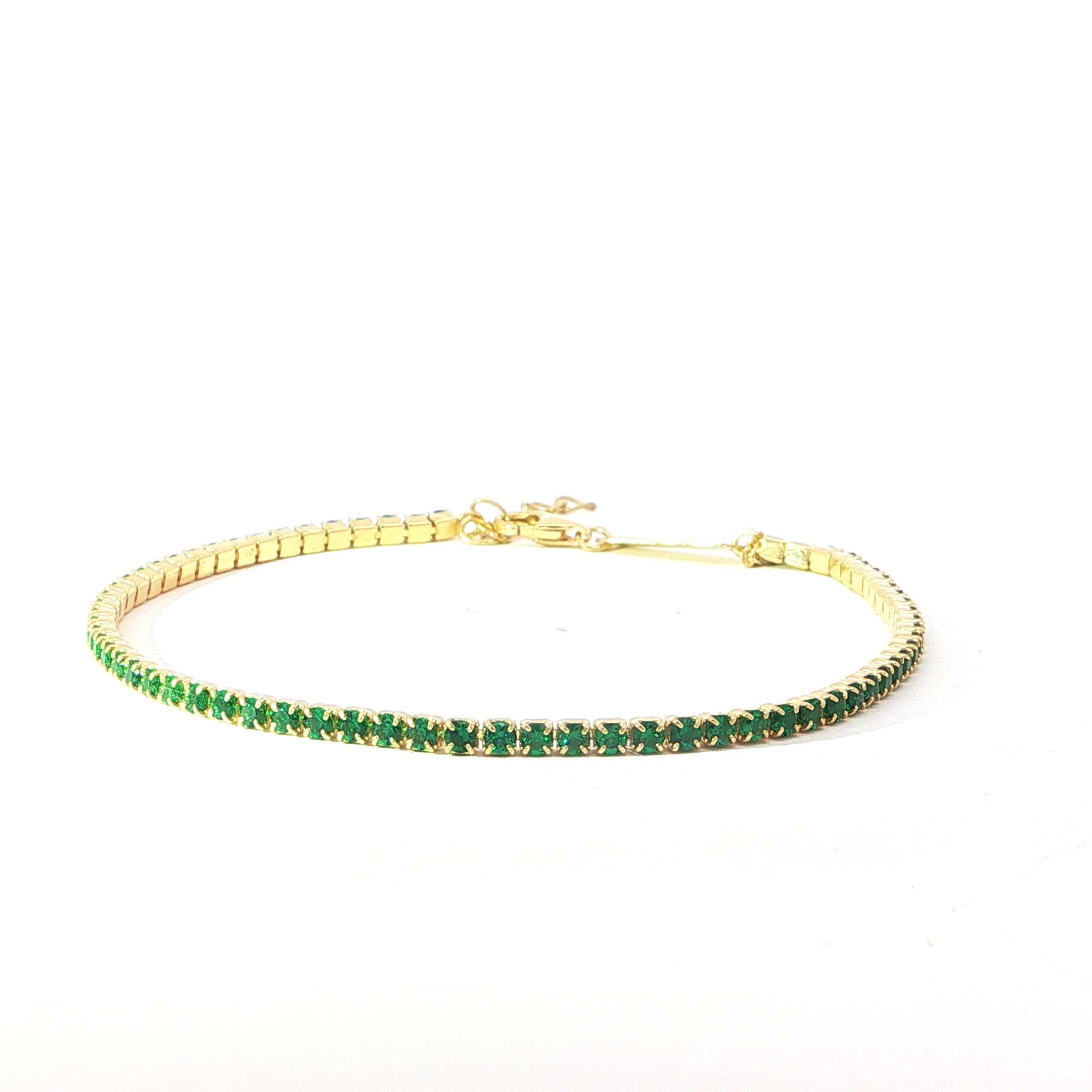 Green Sparkle Tennis Bracelet