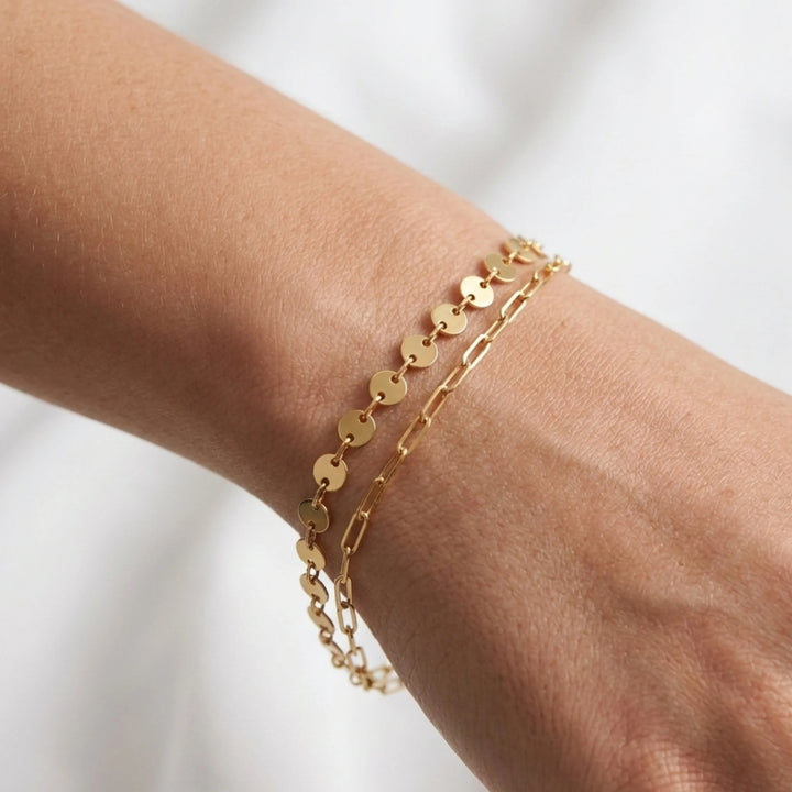 Coin Paperclip Bracelet