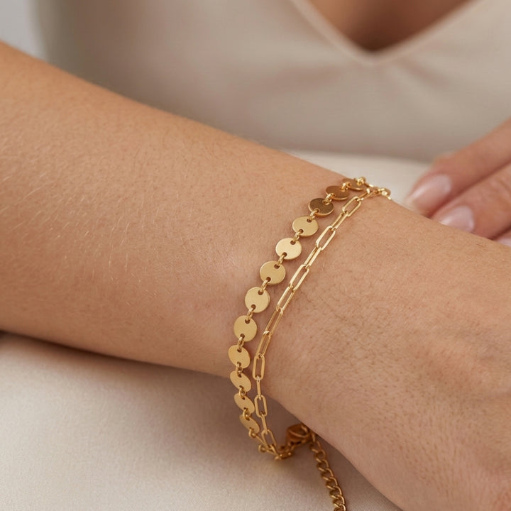 Coin Paperclip Bracelet