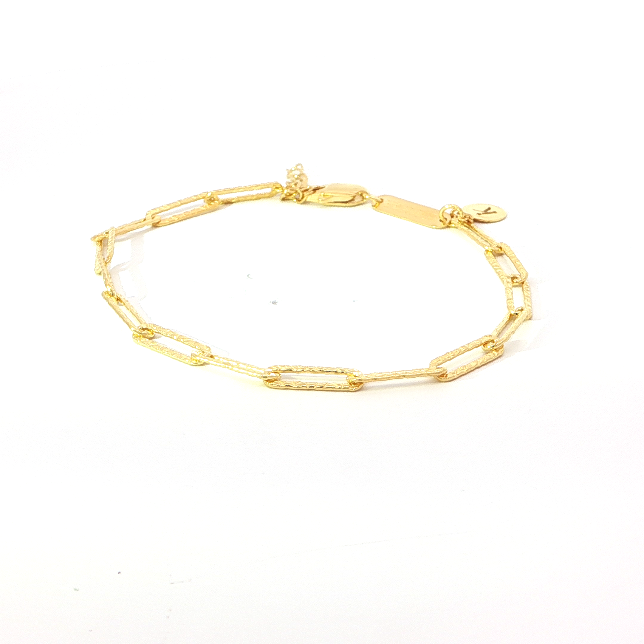 Gold Paperclip Chain Bracelet