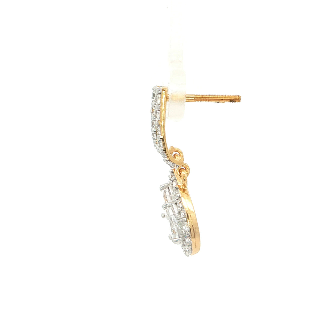 Pear Halo Drop Earrings | Gold Vermeil