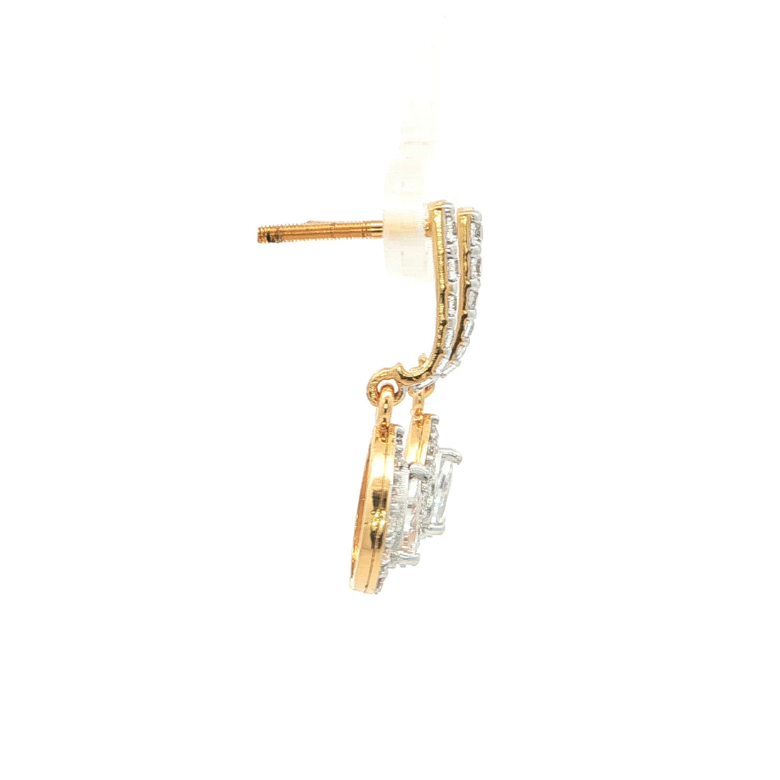 Pear Halo Drop Earrings | Gold Vermeil