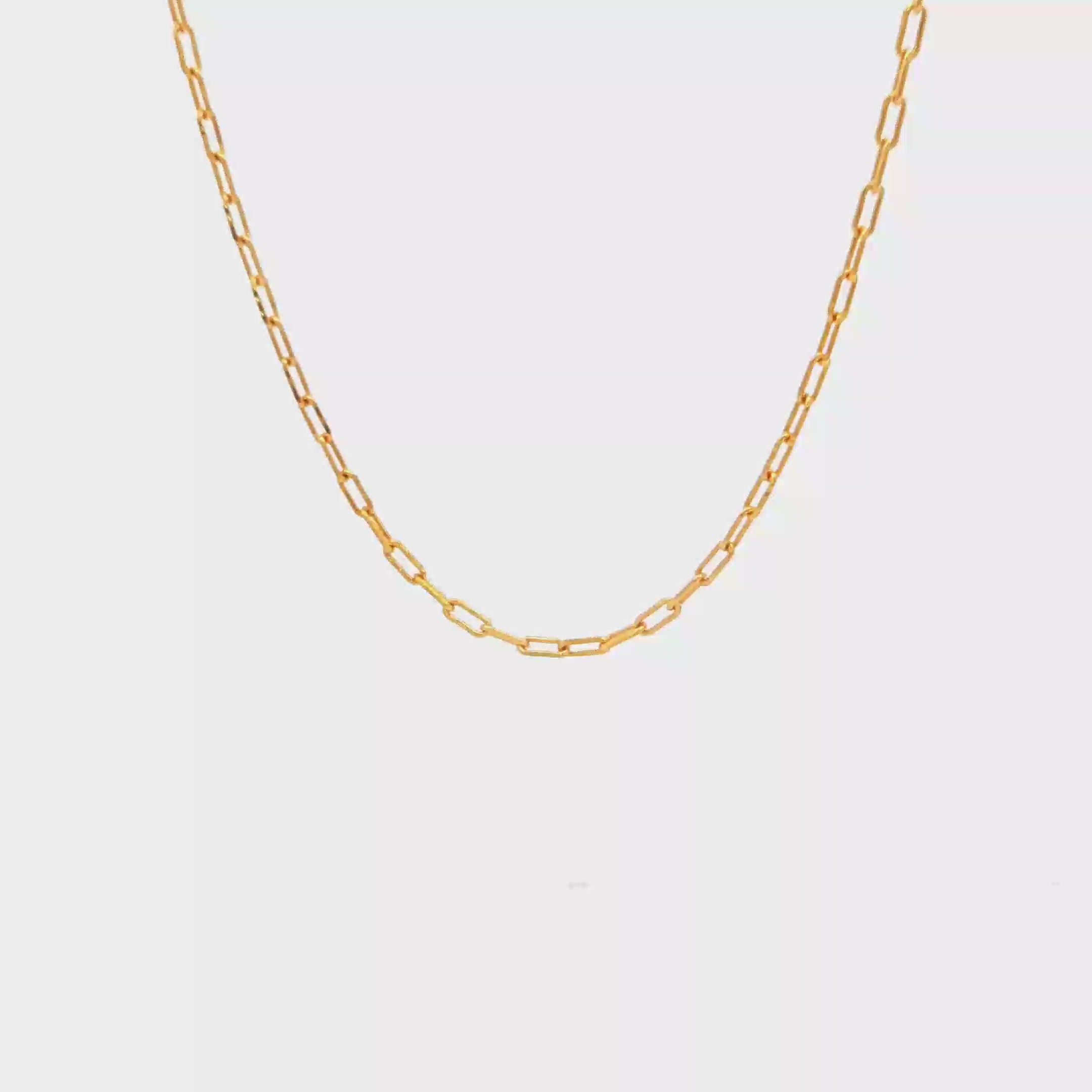 Paperclip Link Chain | Gold Plated