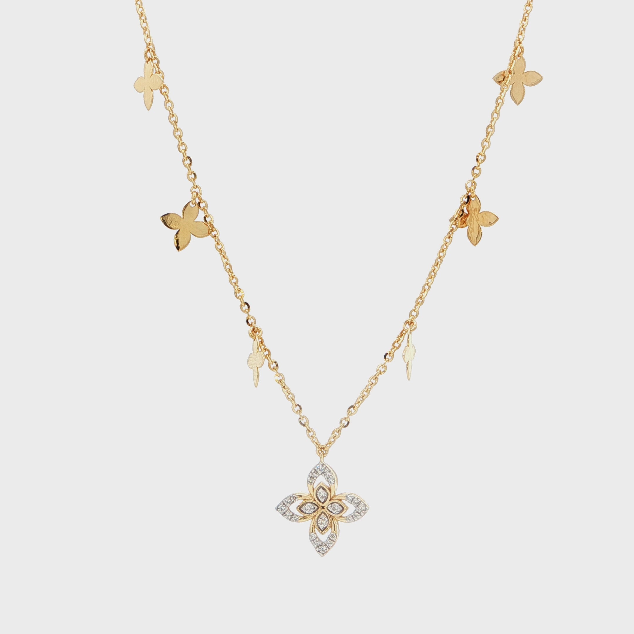 Diamond Flower Necklace