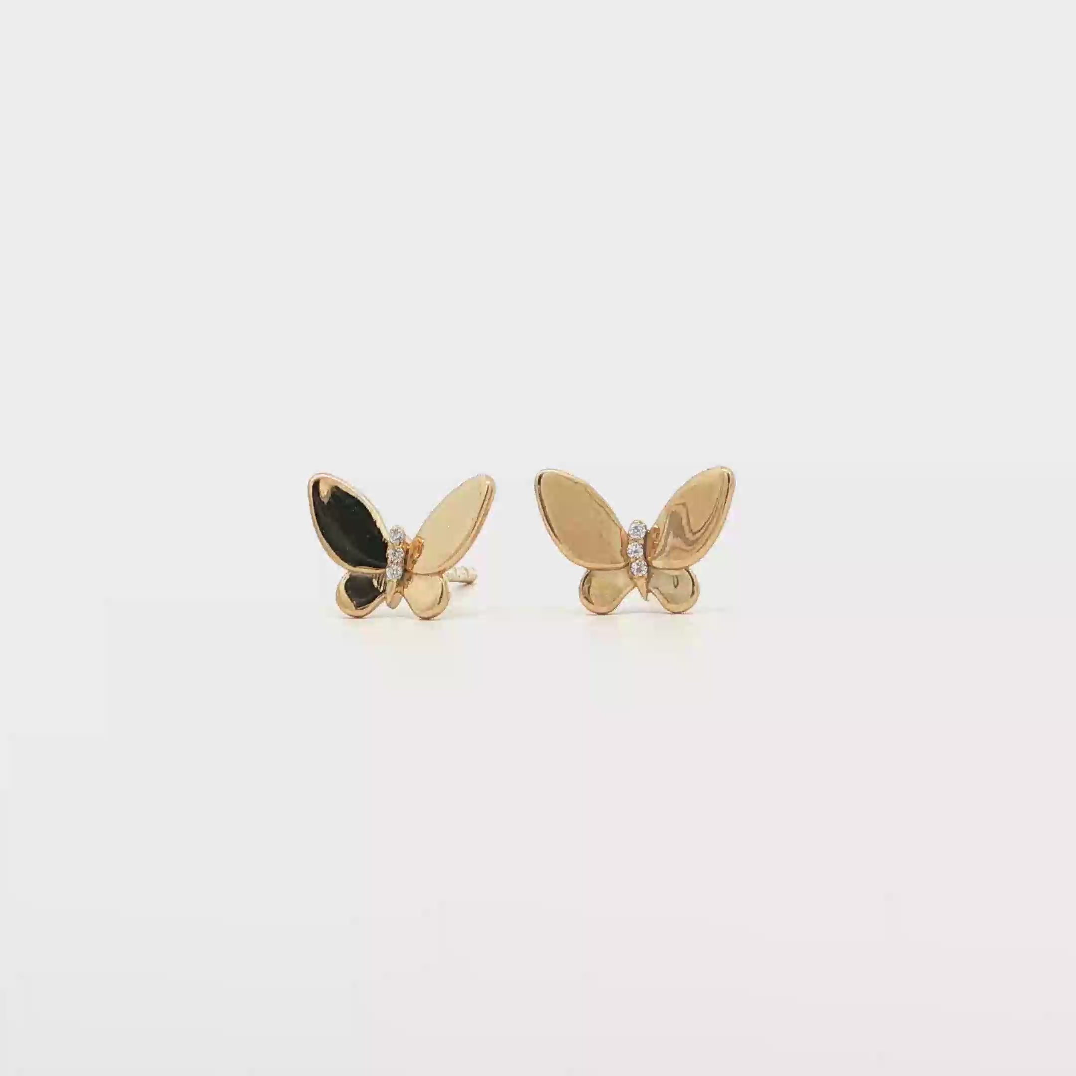 Butterfly Stud Earrings | Gold Plated