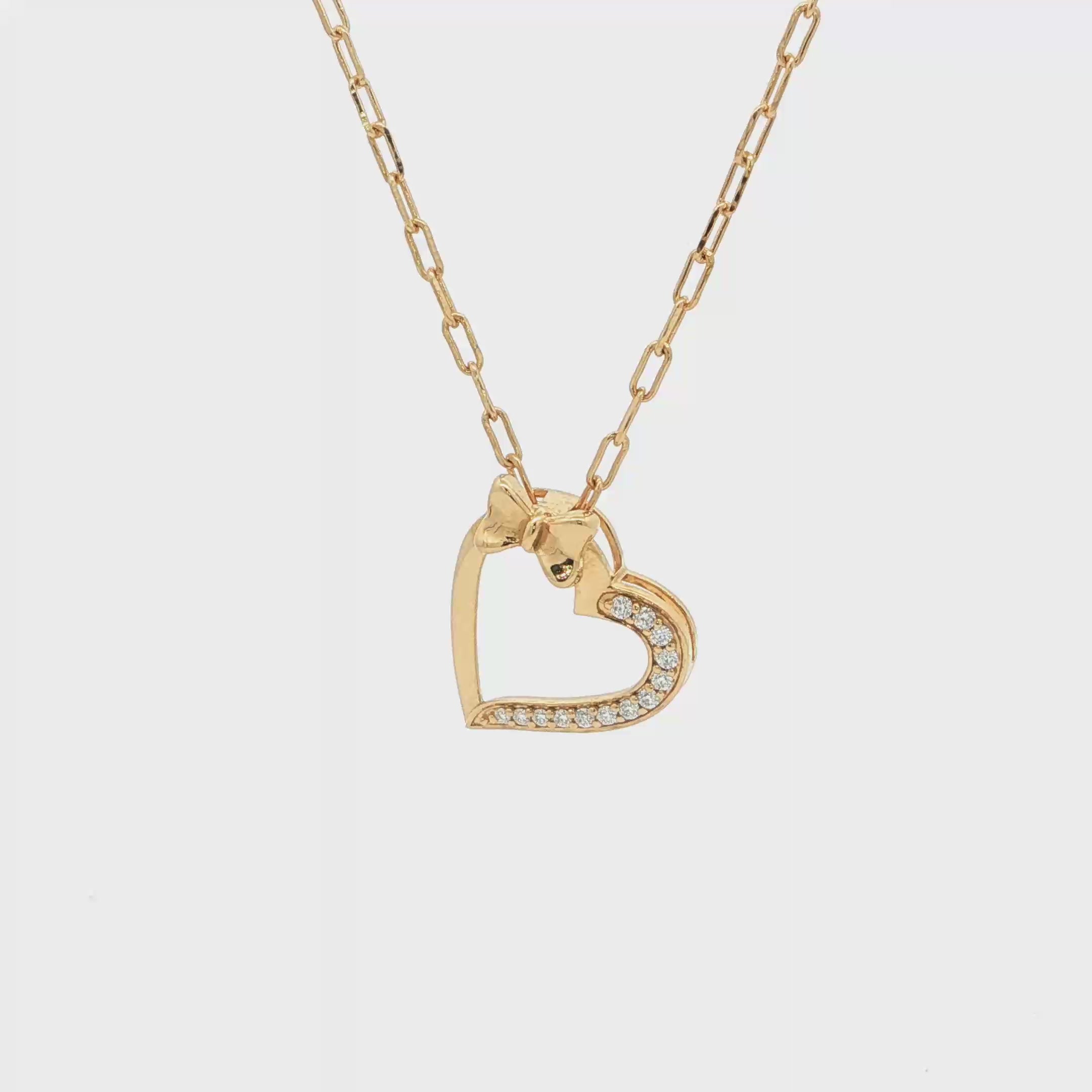 Bow Heart Monzonite Pendant