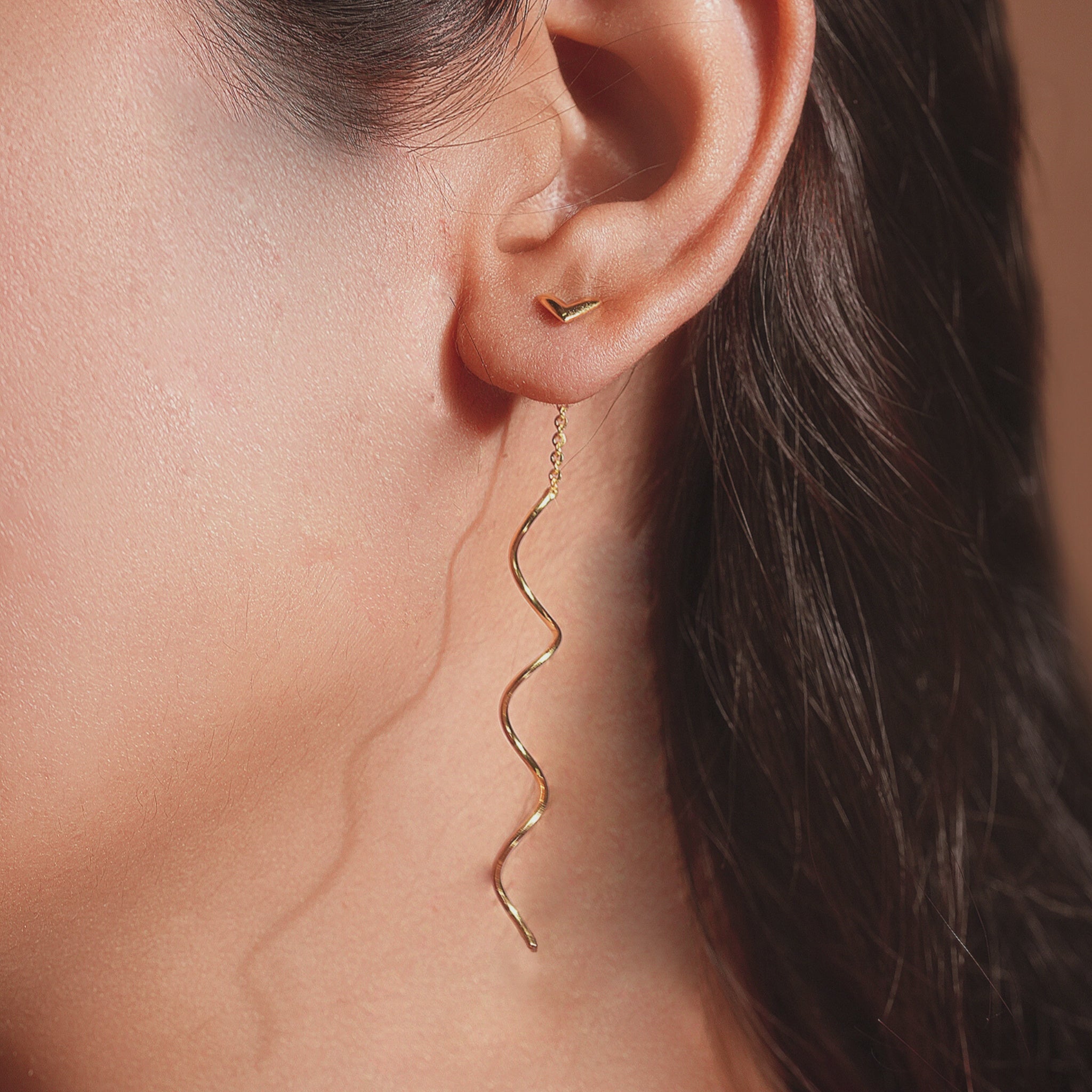 Long Twist Curve Earrings