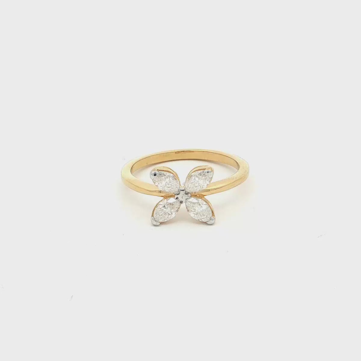 Floral Ring with Monzonite Diamond