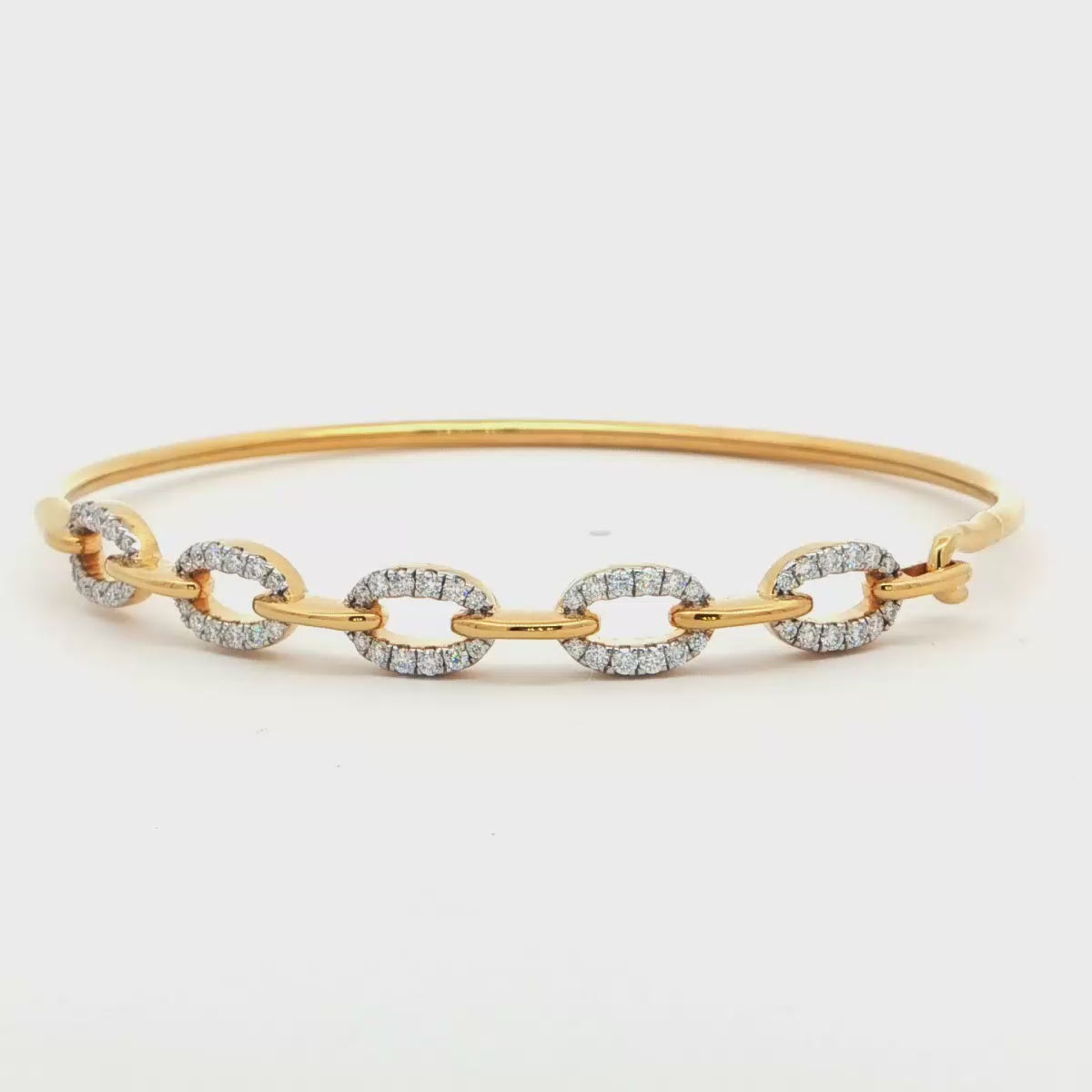 Link Bangle Bracelet | Gold Plated