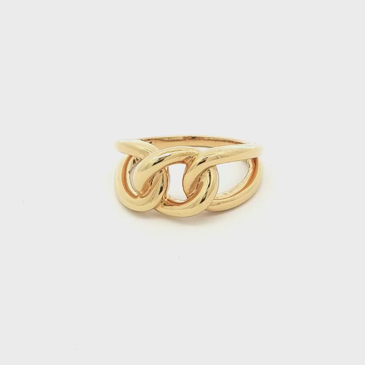 Interlocking Yellow Gold Band Ring