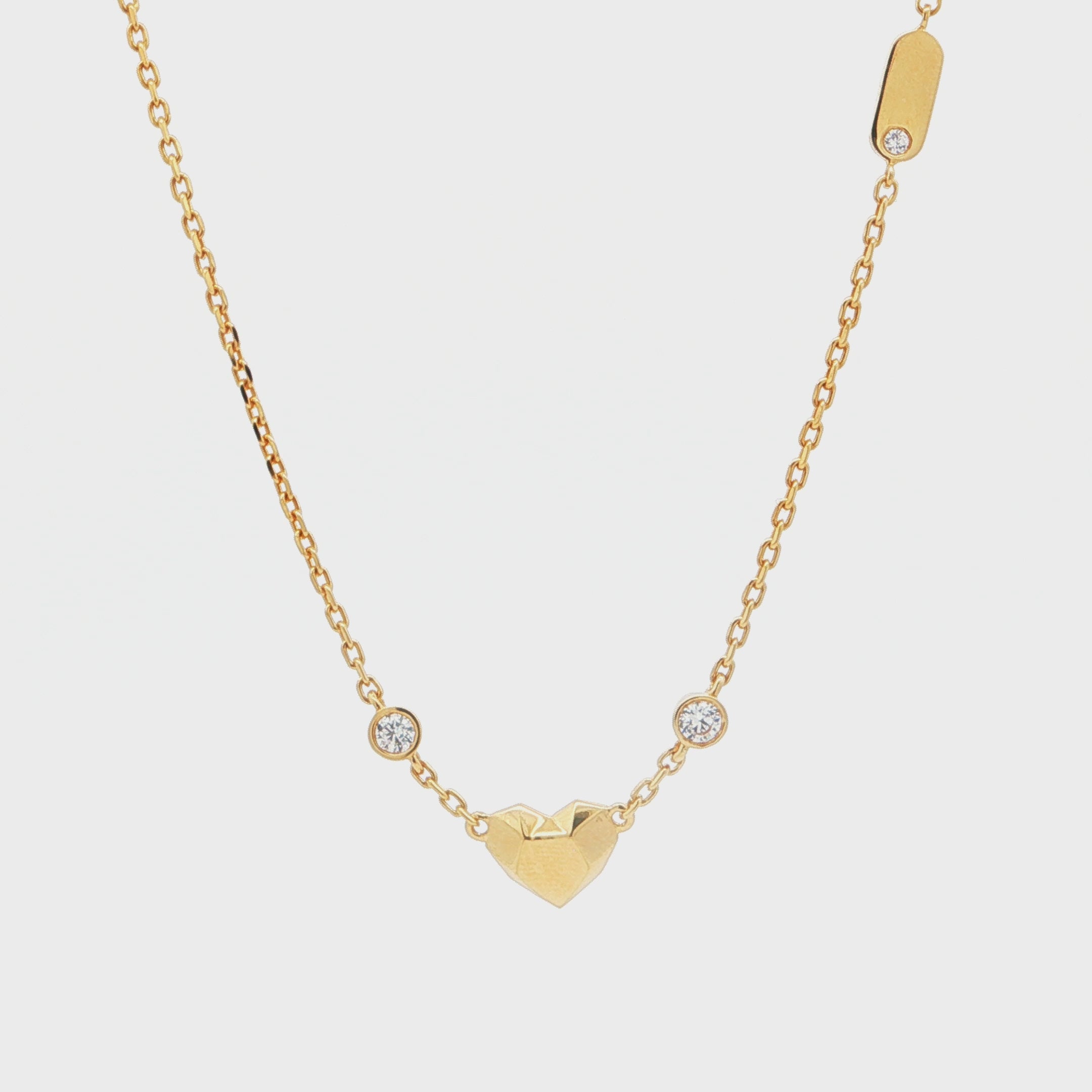 Heart Monzonite Necklace