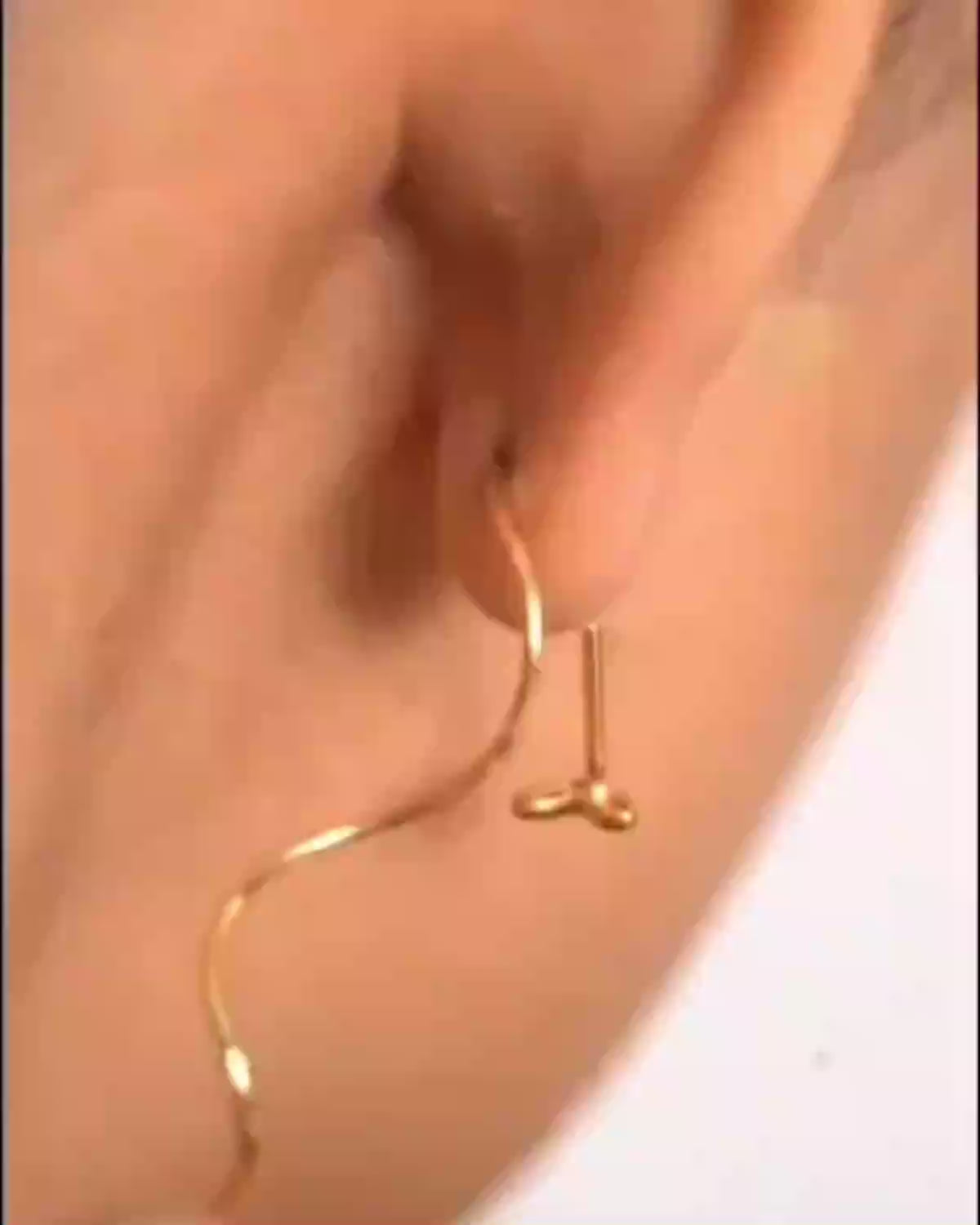 Long Twist Curve Earrings