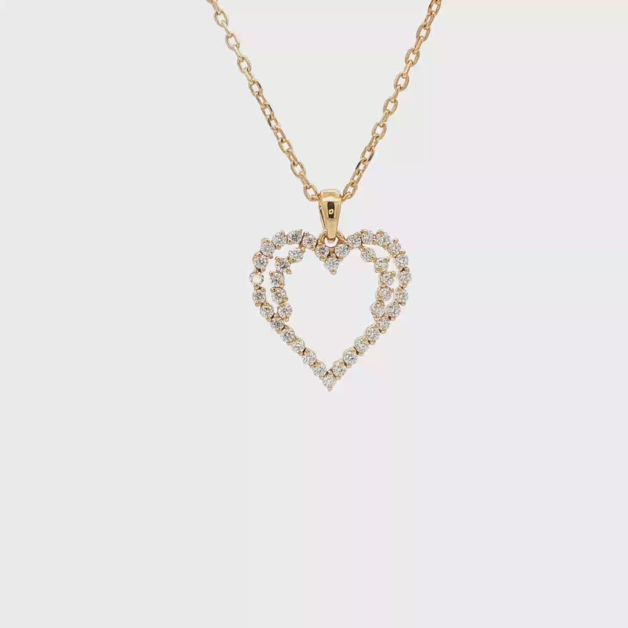 Sparkling Heart Solitaire Pendant