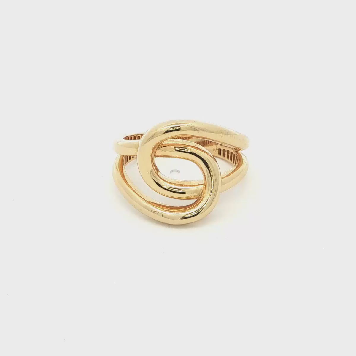 Gold Plated Knot Statement Ring