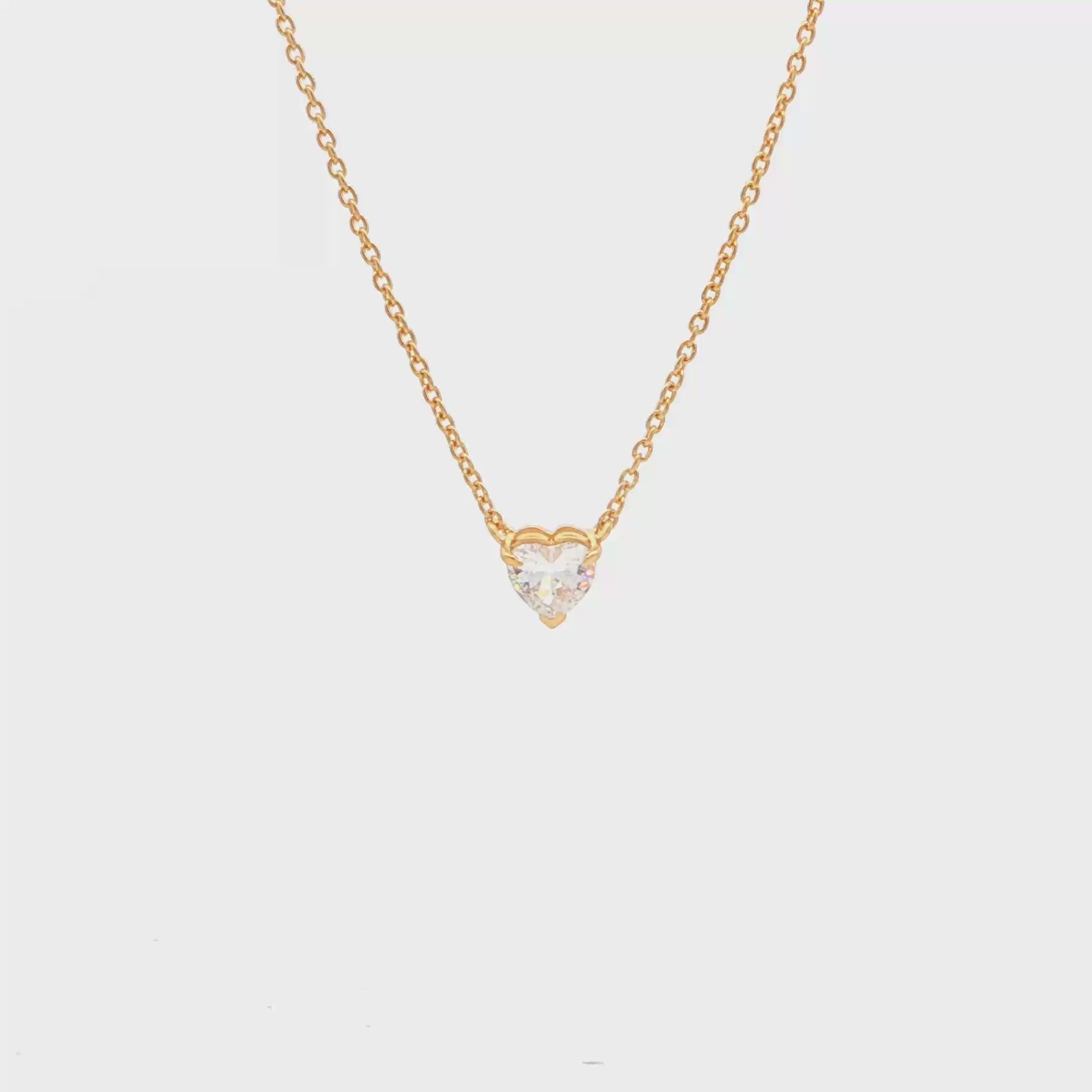Heart Solitaire Pendant