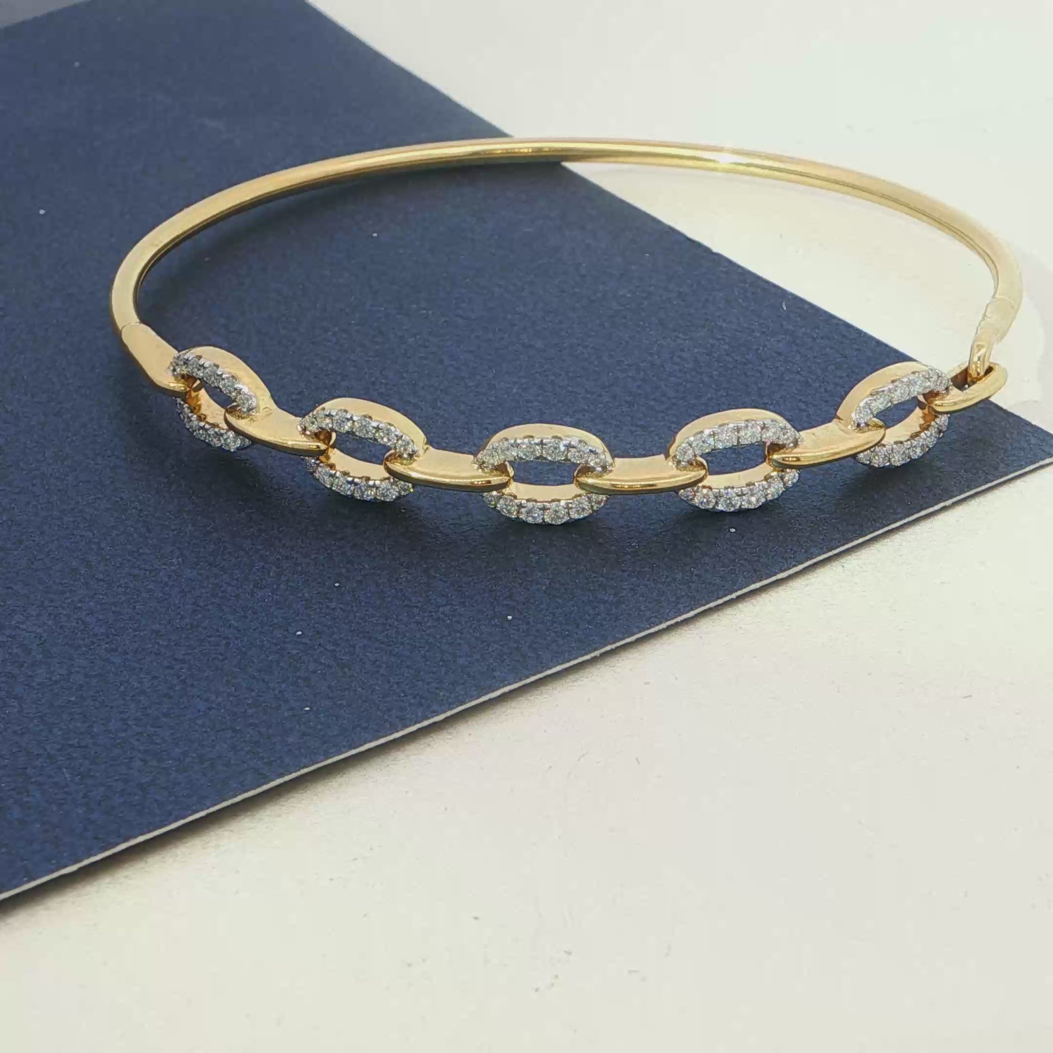Link Bangle Bracelet | Gold Plated