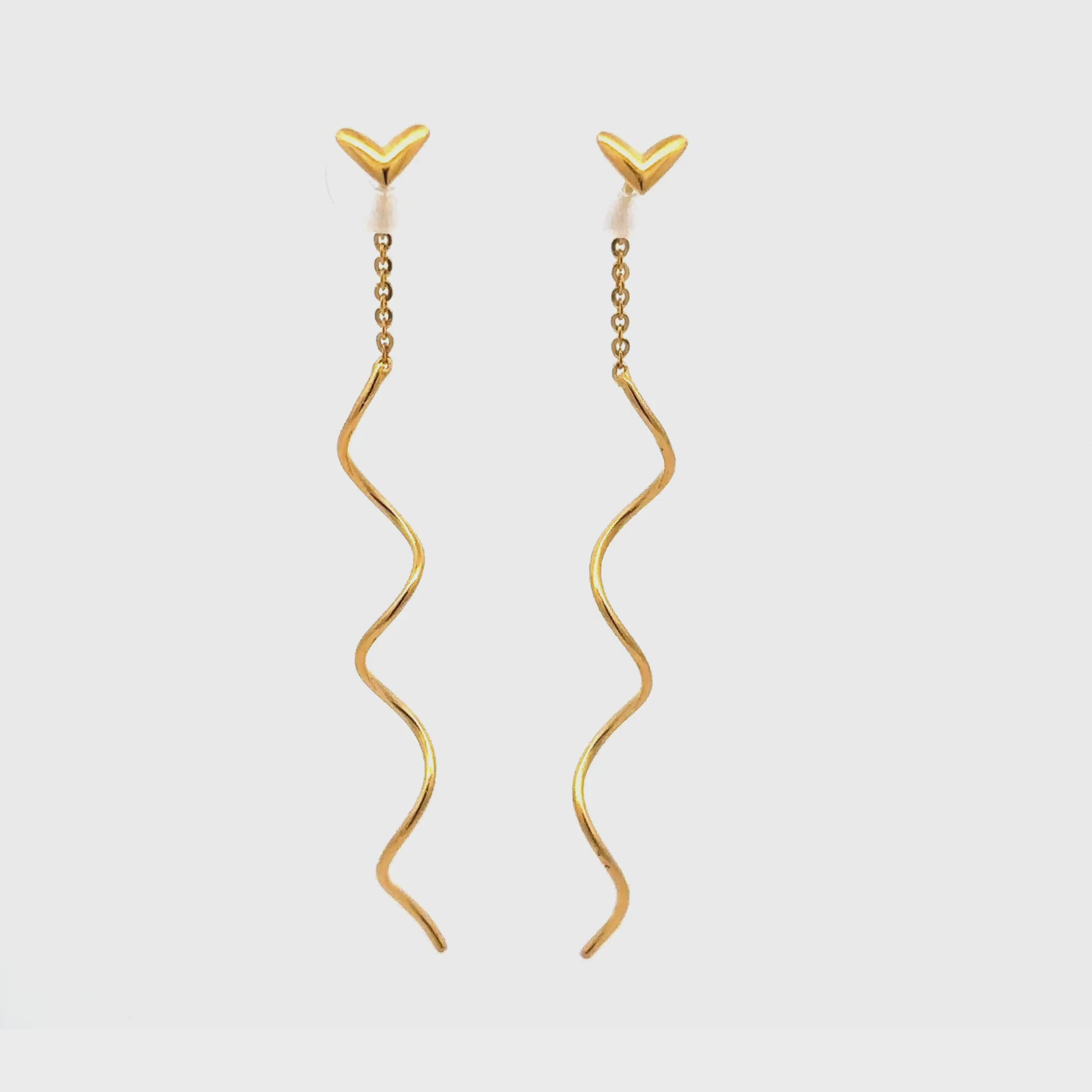 Long Twist Curve Earrings