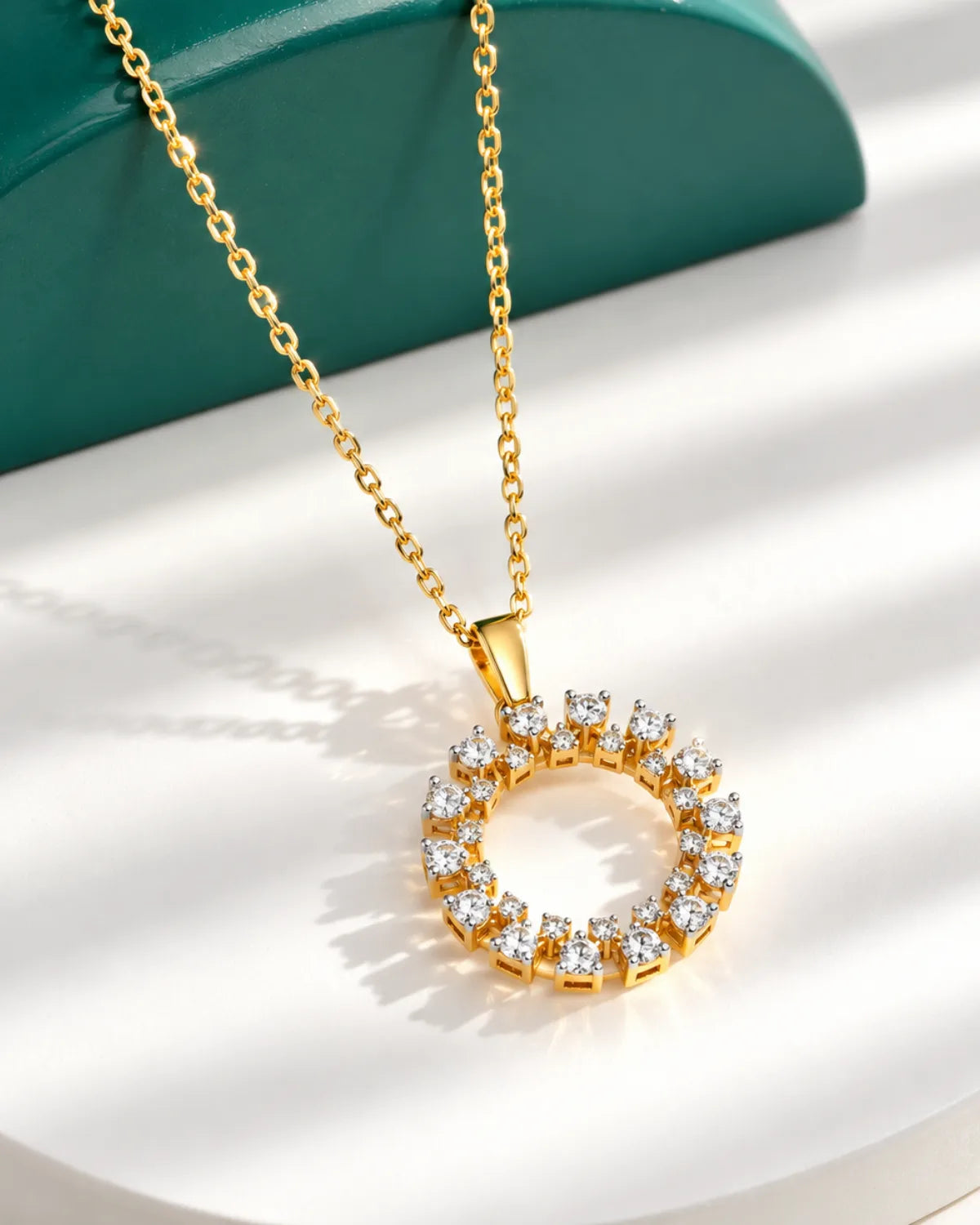 Radiant Halo Moissanite Pendant