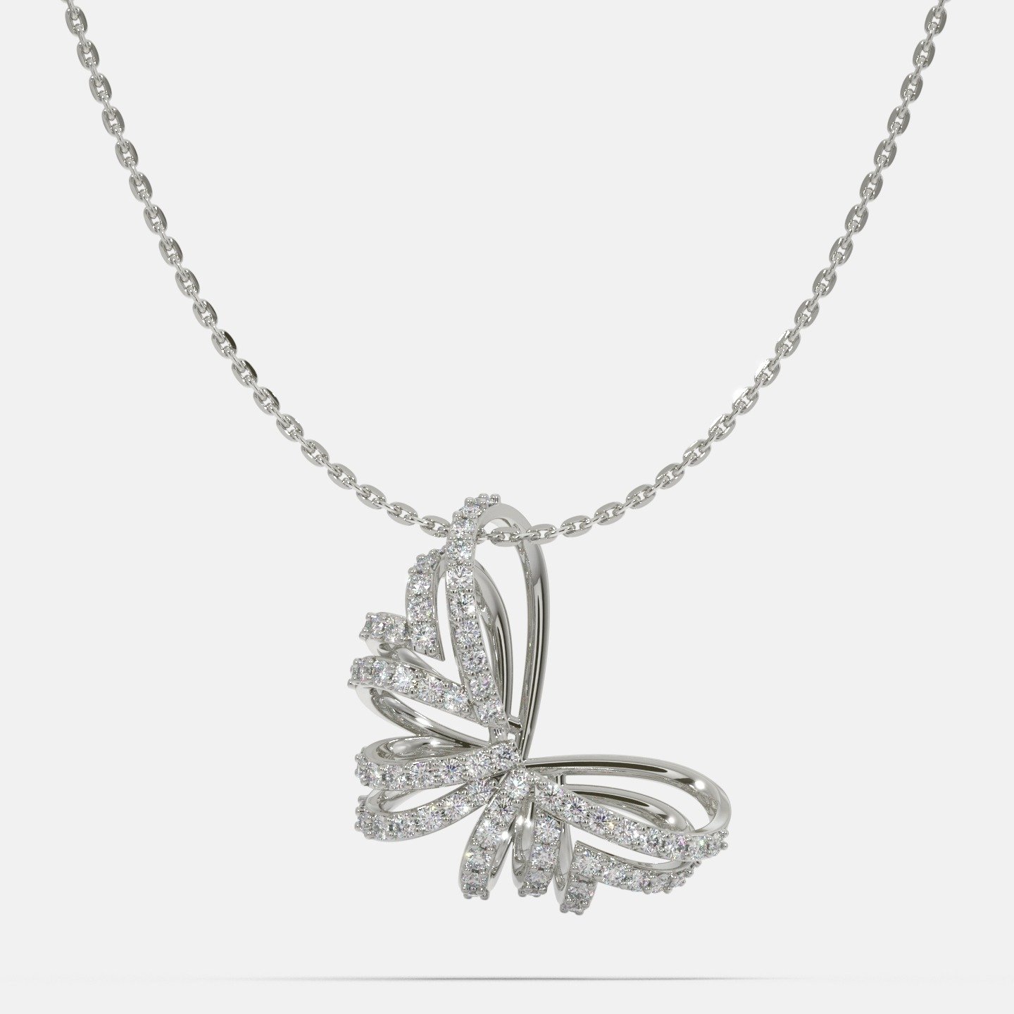 Dainty Butterfly Diamond Pendant - Kravico